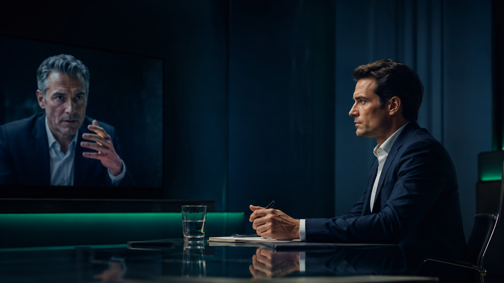 Procurement leader in a high-stakes remote negotiation call.